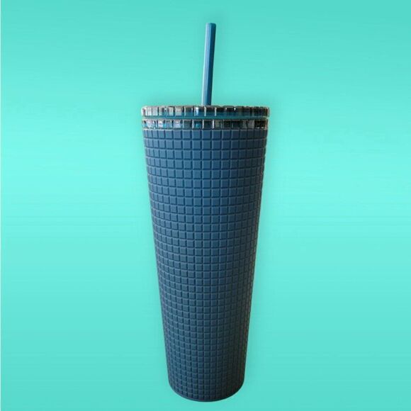 Starbucks Subzero Gridded Mate Blue Tumbler 24oz - Picture 6 of 6